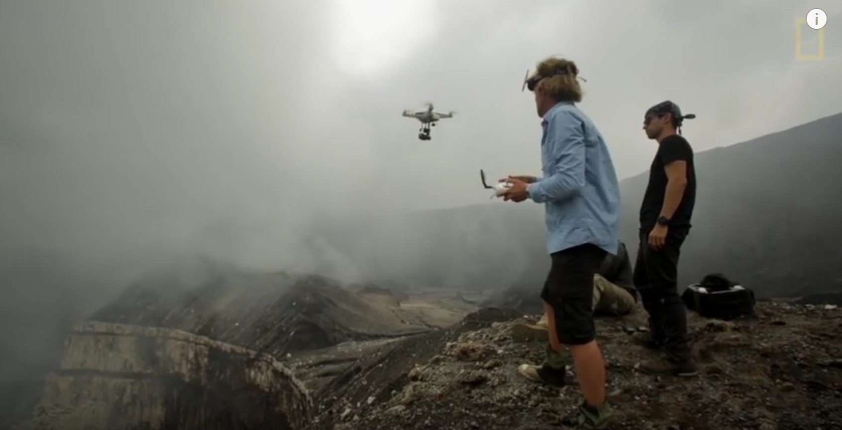 Drones capture amazing footage of an active volcano to help scientists
